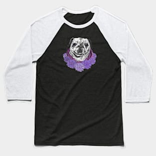 Purple Pug Bouquet Baseball T-Shirt